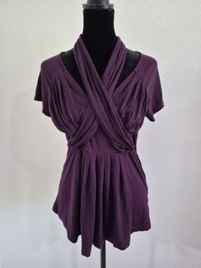Banana Republic Cross-Front Tunic in Plum